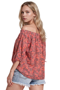 Bata Ciganinha 100% Algodão Paraty Rosa Estampado Yacamim B28