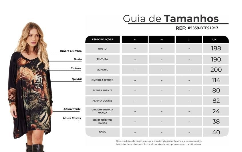 Bata Ampla Com Pedrinhas Estampa Exclusiva De Tigre Preta Yacamim S6