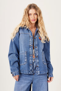 Jaqueta Jeans Azul Nossa Senhora De Guadalupe Yacamim 07/8/9 mex