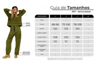 Calça Reta De Moletom Com Bolsos Frontais Verde Yacamim A29