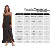 Vestido Mullet Com Babados Preto Com Estampa De Poá Yacamim D18