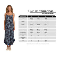 Vestido Midi De Alças Reguláveis Preto Estampado Yacamim D18