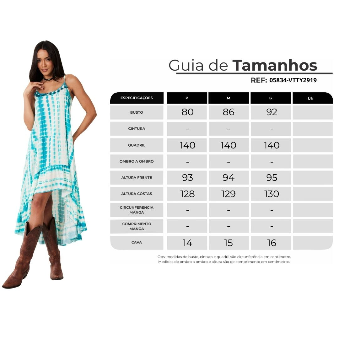 Vestido Mullet Alças De Amarrar Verde Tie Dye Yacamim E8