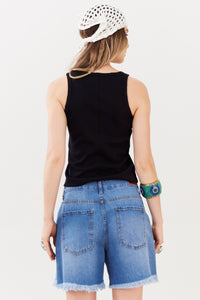 Shorts Jeans Azul Yacamim H1