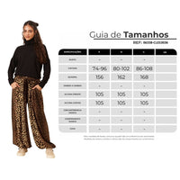 Calça Cintura Baixa Com Cordão Animal Print Yacamim H5