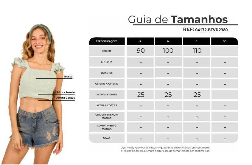 Cropped De Amarração Nas Costas Verde Menta Yacamim F2
