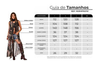Bata Ampla Alongada De Tule Preto Estampa Cashmere Yacamim A14