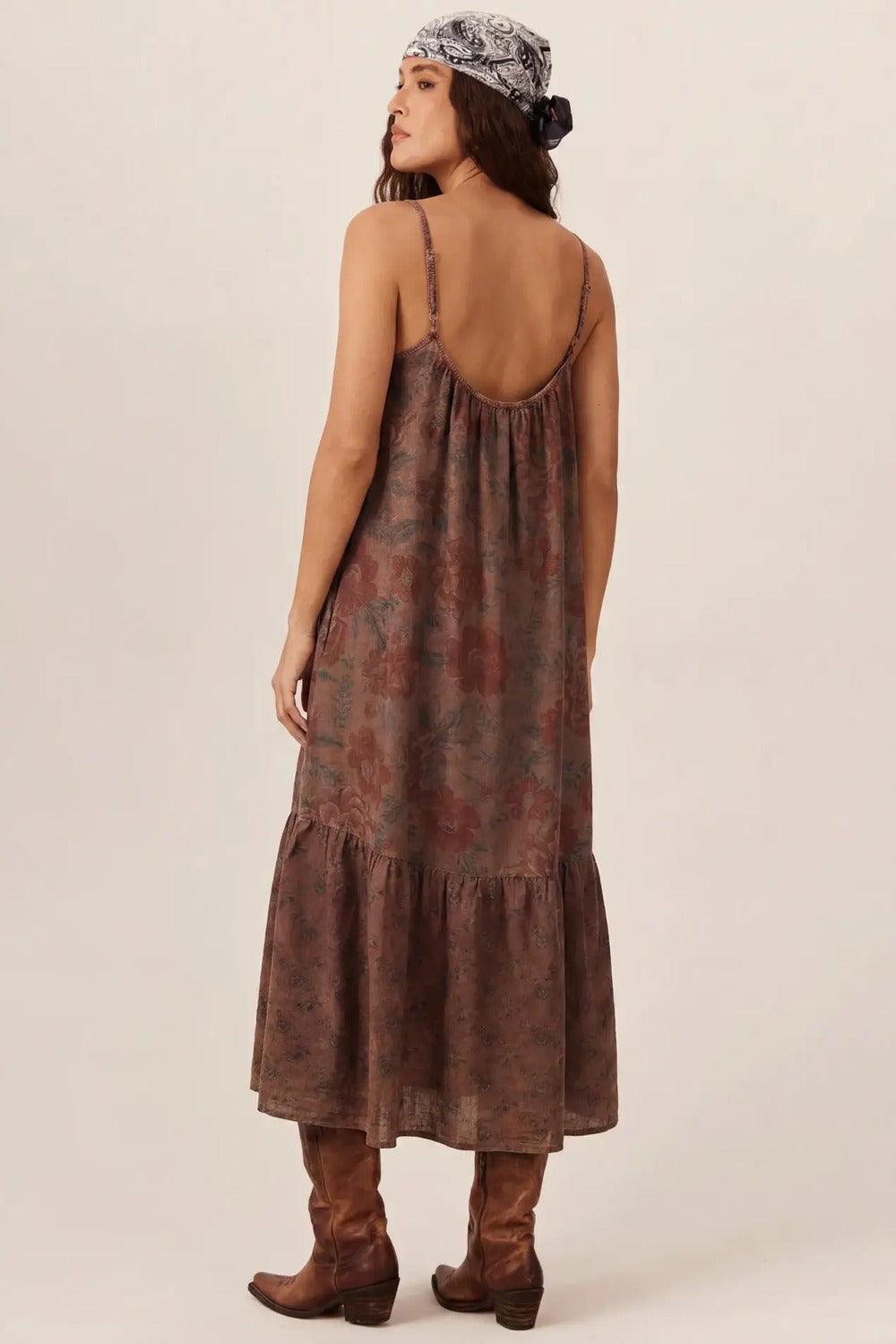 Vestido Midi De Alças Reguláveis Olinda Yacamim C7