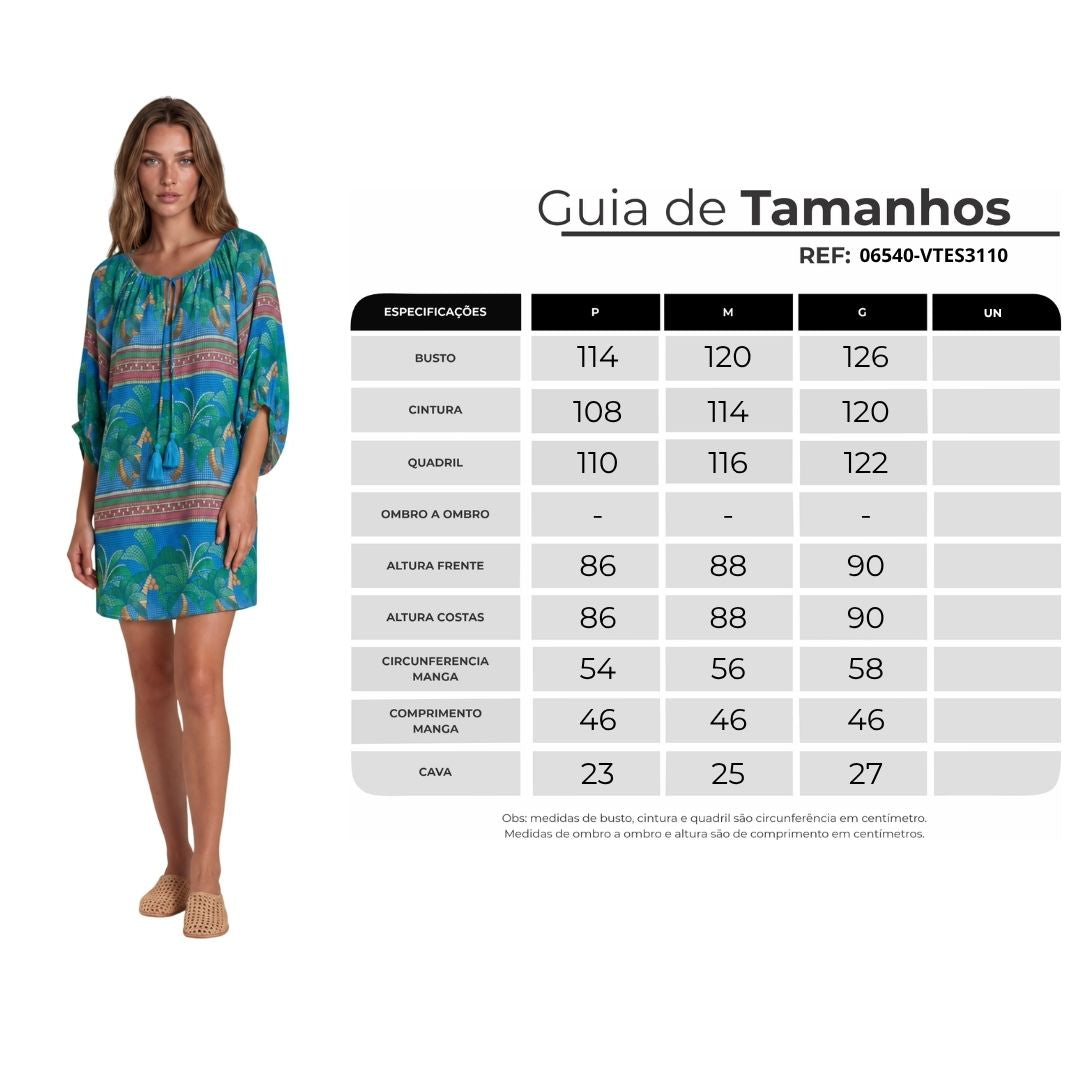 Vestido Curto Decote Ombro A Ombro Azul Estampado Coleção Maracá Yacamim D21