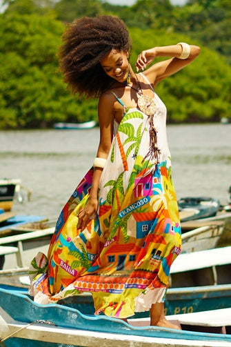 Vestido Midi Axé Coleção Bahêa Yacamim Q3