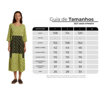 Vestido Patchwork Midi Com Recortes D17 - Poá