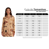 Camisa Ampla Bege Estampada Coleção Peru Yacamim K2