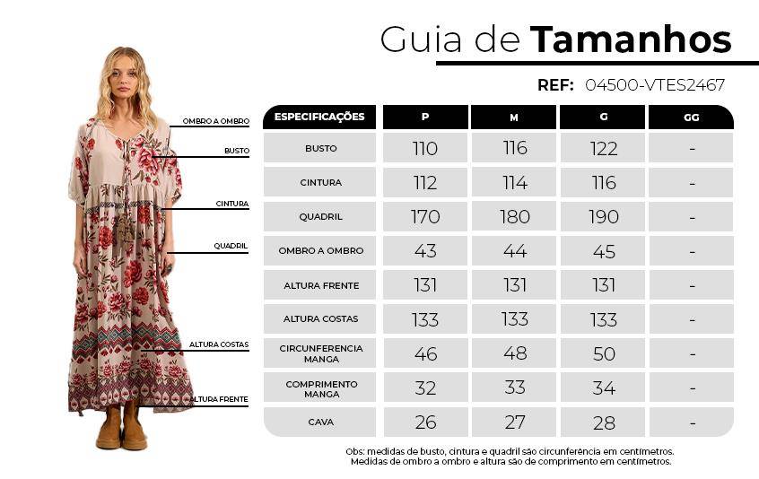 Vestido Longo Com Cordão De Pompons Bege Estampado Yacamim