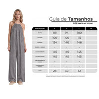 Macacão Longo Pantalona Frente Única Xadrez Yacamim O6