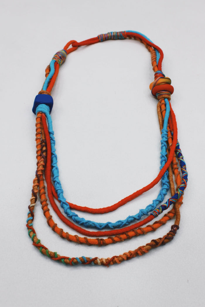 Colar Artesanal De Cordas Coloridas Yacamim #496
