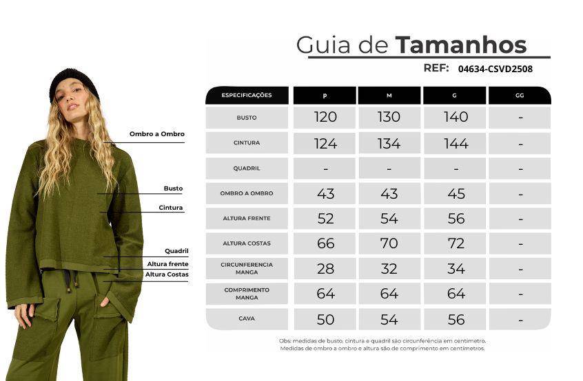 Blusa Básica De Moletom Com Mangas Longas Verde Yacamim A28