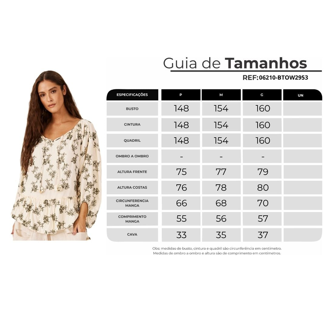 Bata Ampla Ombro A Ombro Off White Yacamim B10