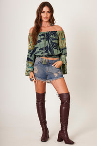 Bata Ciganinha Verde Patchwork Yacamim B6