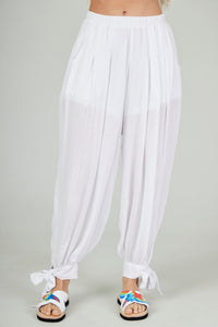 Calça Aladim Com Forro Branco Yacamim H10