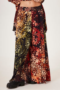 Calça Pantalona Estampa Digital De Batik Yacamim I10