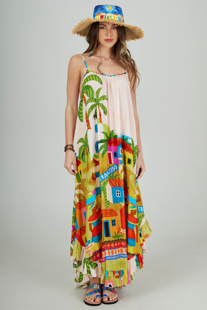 Vestido Midi Axé Coleção Bahêa Yacamim Q3