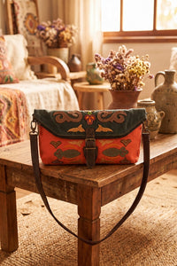 Bolsa Pochete De Lona Artesanal Yacamim #773