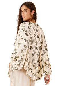 Bata Ampla Ombro A Ombro Off White Yacamim B10