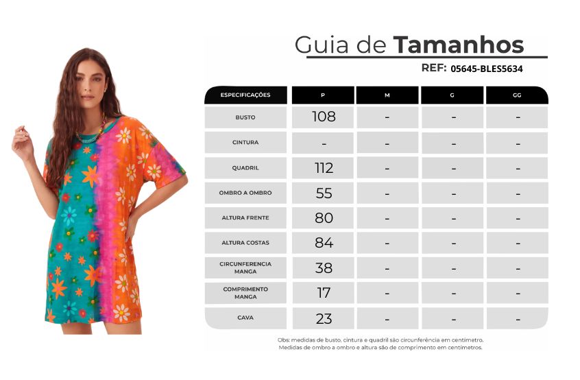 Camiseta Ampla Estampada Tiradentes Colorida Yacamim T4