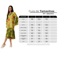 Chemise Midi Com Mangas Longas Verde Patchwork Yacamim N7