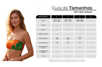 Top Faixa Estampado Laranja Yacamim F5