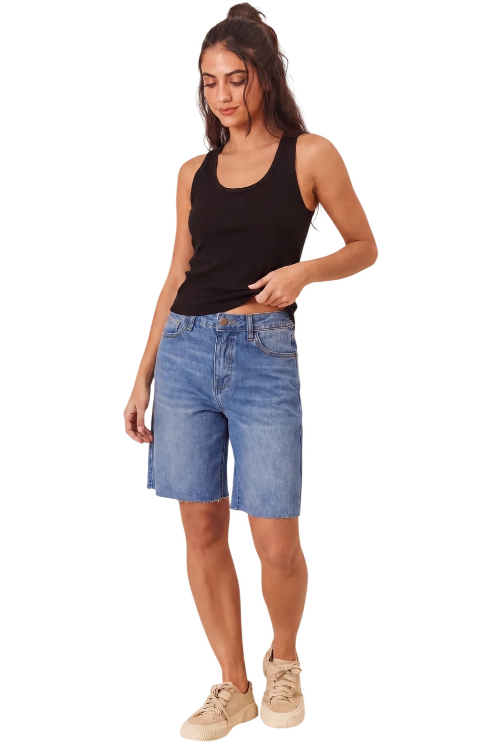 Bermuda Jeans Yacamim 100% Algodão Yacamim H3