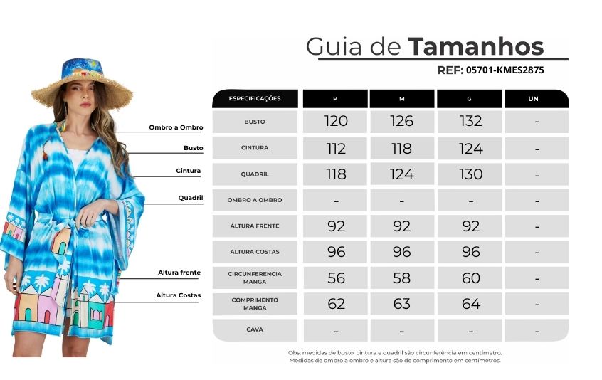 Kimono Curto Oxente Coleção Bahêa Yacamim Q4
