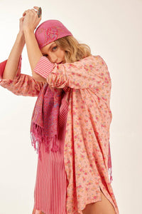 Chemise Composê Rosa Listrado Patchwork Yacamim