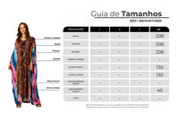 Kaftan Longo Tie Dye Colorido Yacamim J1