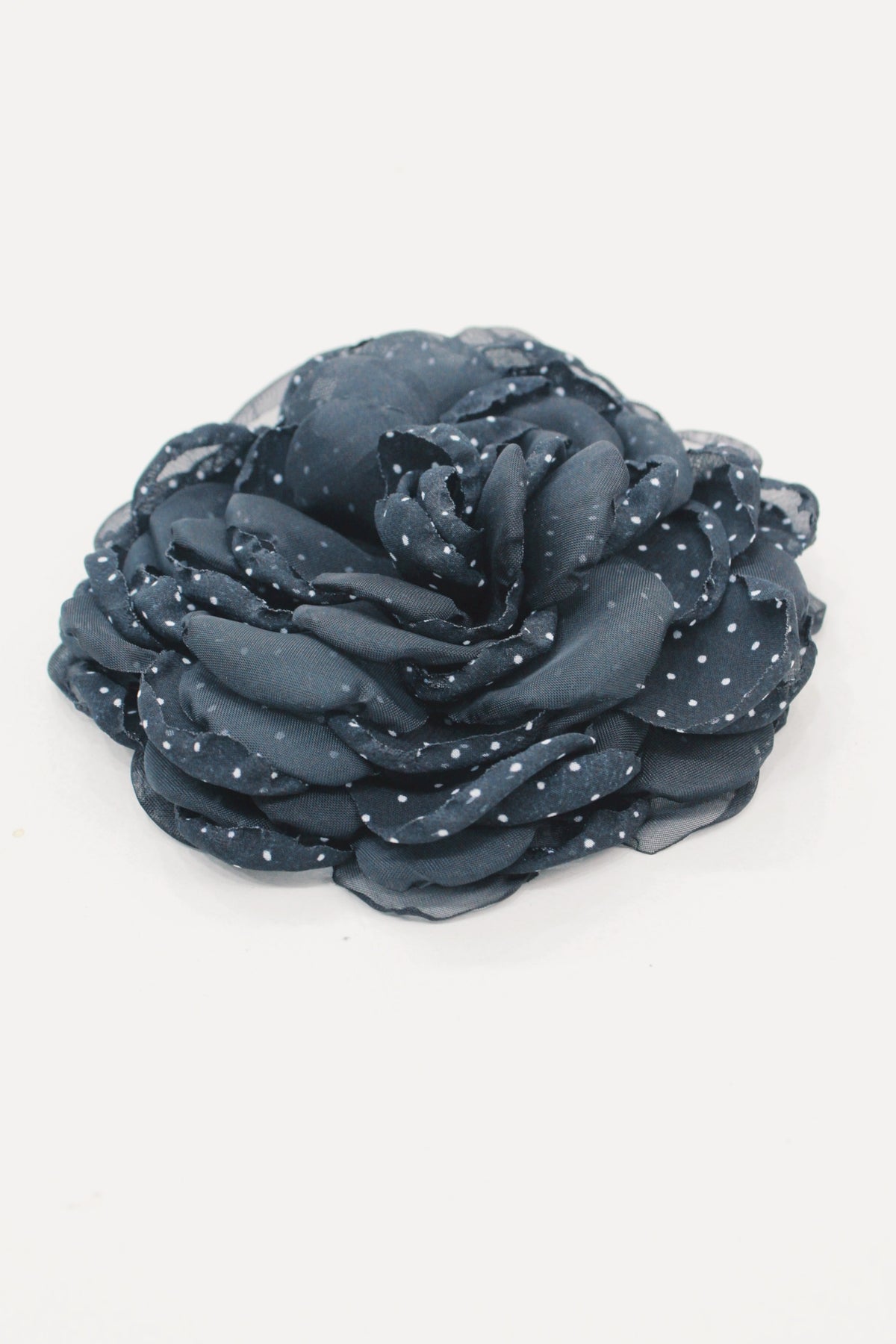 Presilha De Cabelo Flor De Tule Preto De Poá Yacamim #610