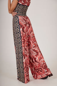 Calça Pantalona Estampa Paisley Yacamim A26