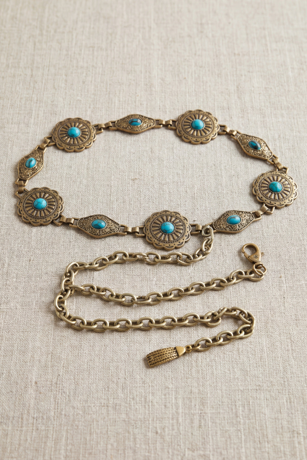 Cinto De Metal Com Pedras Yacamim #954
