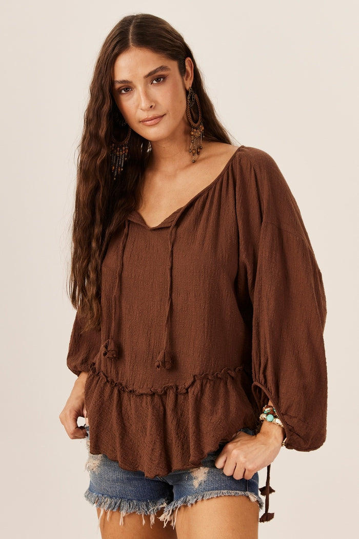 Bata Ampla Gaze Marrakesh Marrom Yacamim