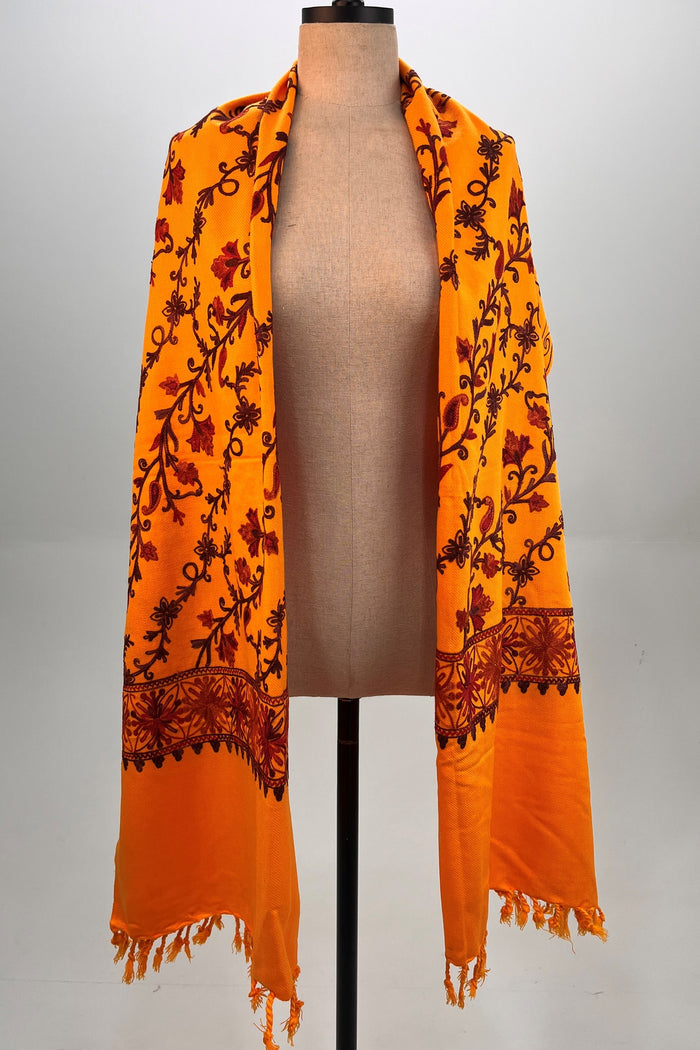 Cachecol Cashmere Amarelo Bordado Yacamim #333