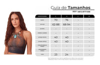 Cropped Nadador Estampa Digital Marrom E Cinza Yacamim B17