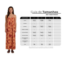 Vestido Longo Laranja Claro Estampado Coleção Peru Yacamim K6