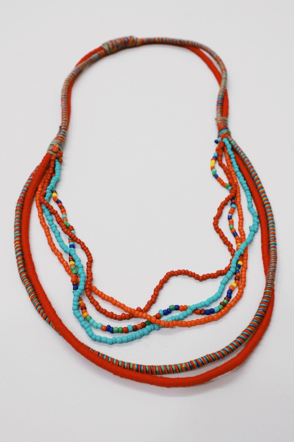 Colar Artesanal De Cordas Coloridas Yacamim #745