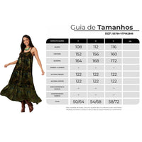 Vestido Longo De Alças Preto E Verde Patchwork Yacamim E14