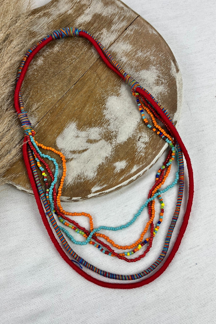 Colar Artesanal De Cordas Coloridas Yacamim #102