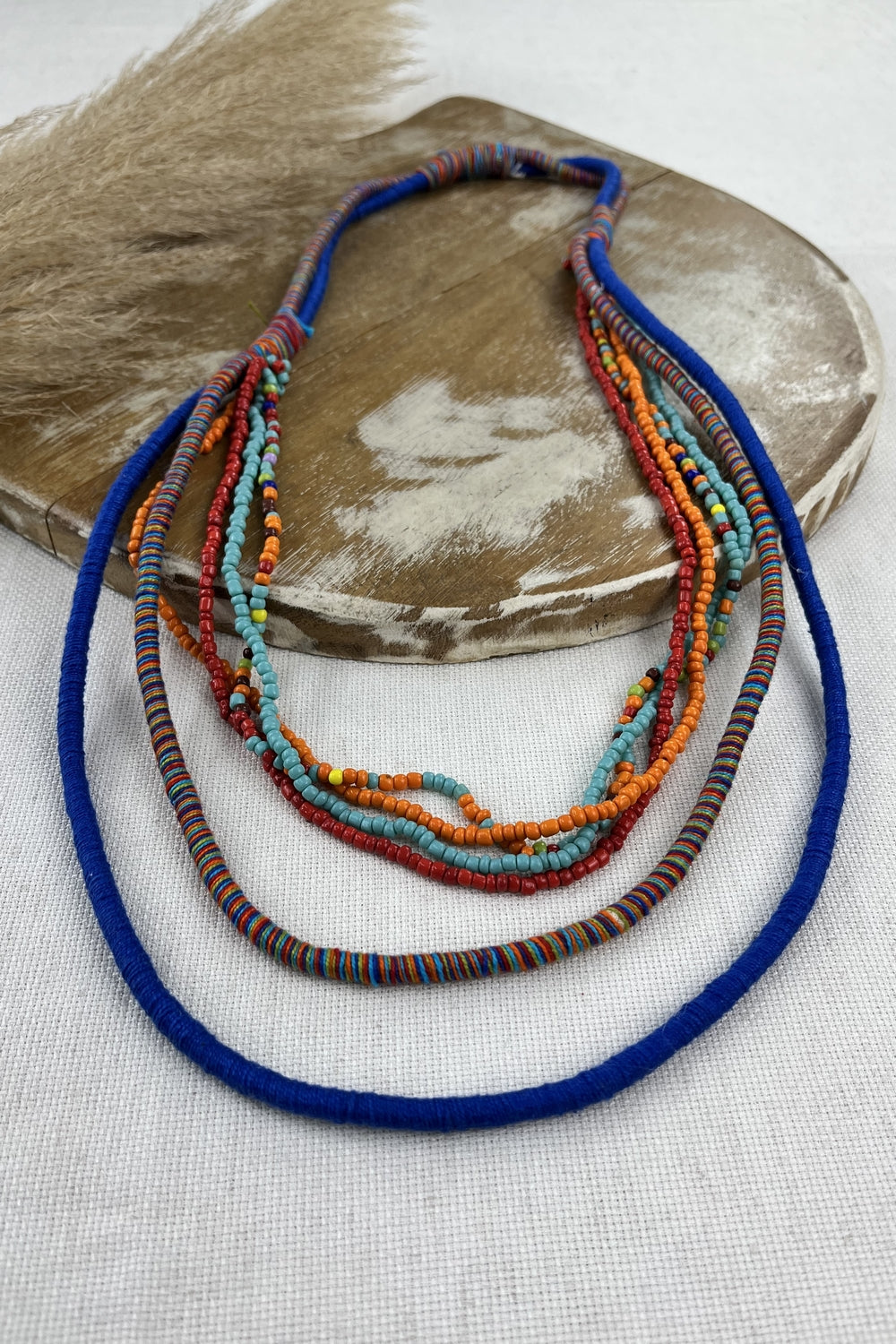 Colar Artesanal De Cordas Coloridas Yacamim #252
