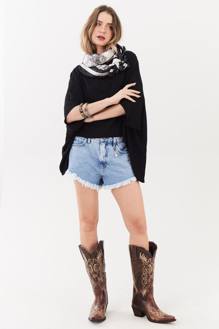 Shorts Jeans Azul Claro Yacamim G1