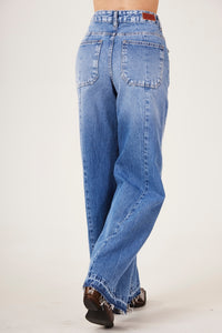 Calça Pantalona Azul Jeans Yacamim H1