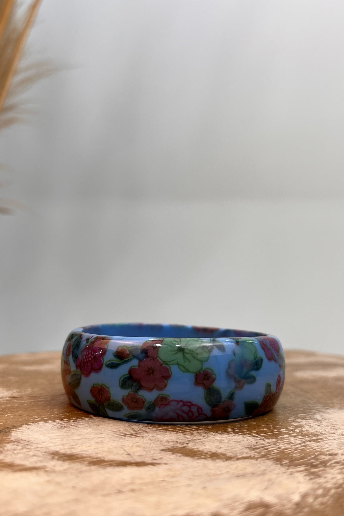 Pulseira Bracelete Estampa Floral Azul Yacamim #275