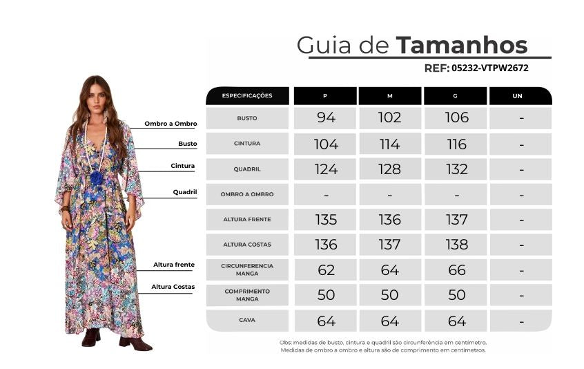 Vestido Longo Com Mangas 3/4 Azul Estampado Patchwork Yacamim D28