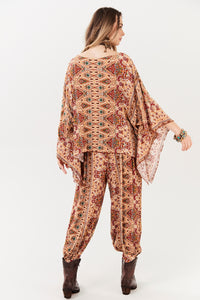 Bata Bege Estampa Paisley Yacamim A32